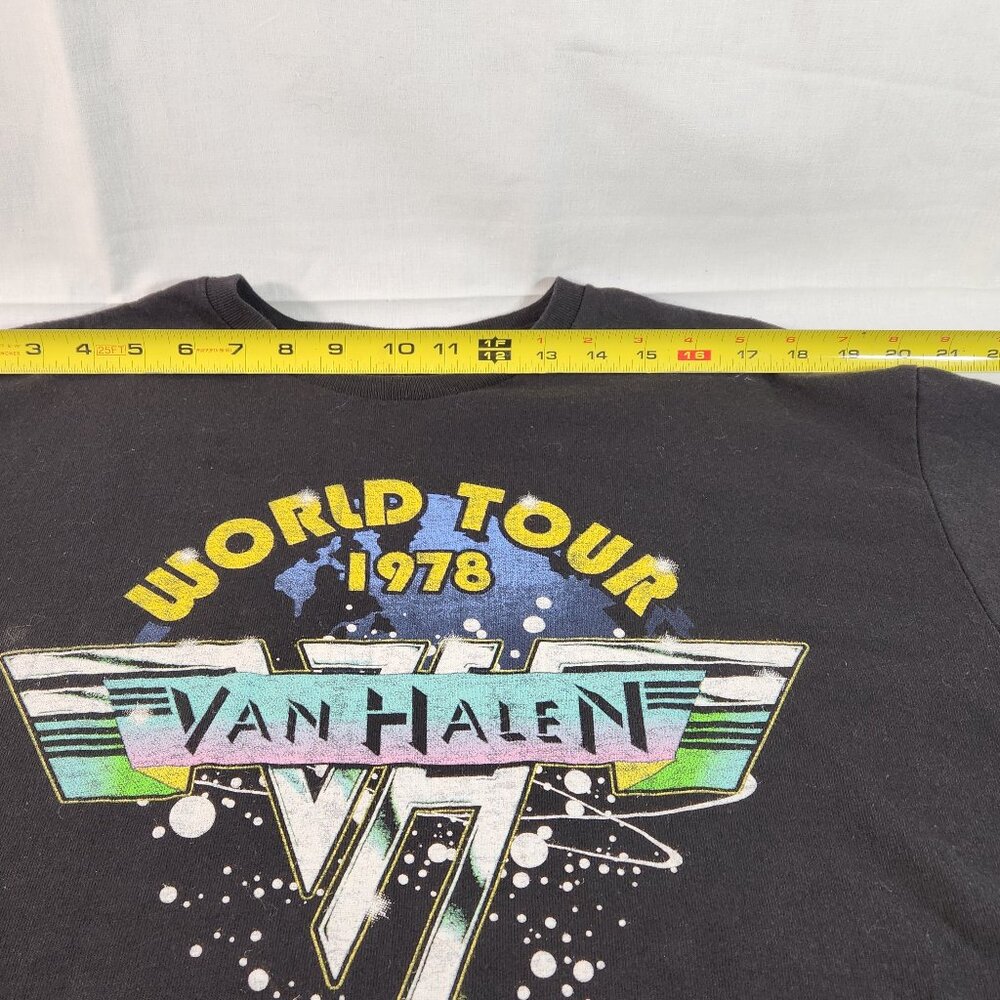 Van Halen World Tour 1978 Band Tee T-Shirt Sz Large Graphic Print Unisex VG - Picture 2 of 12